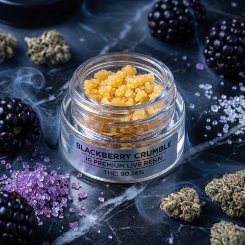 1g Premium Live Resin – Blackberry Crumble