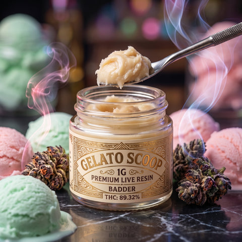 1g Premium Live Resin – Gelato Scoop