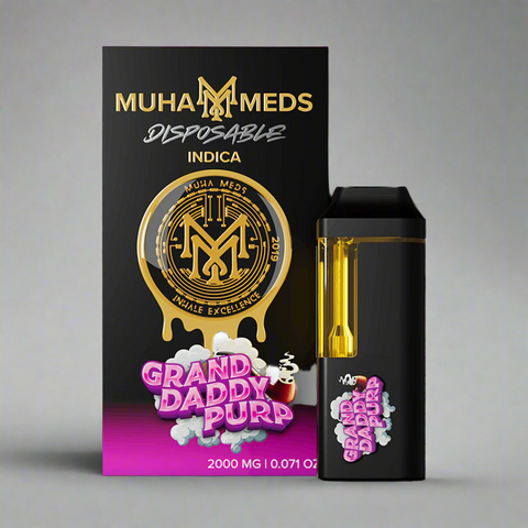 🔥2g Muha Meds – Granddaddy Purp Live Resin Disposable