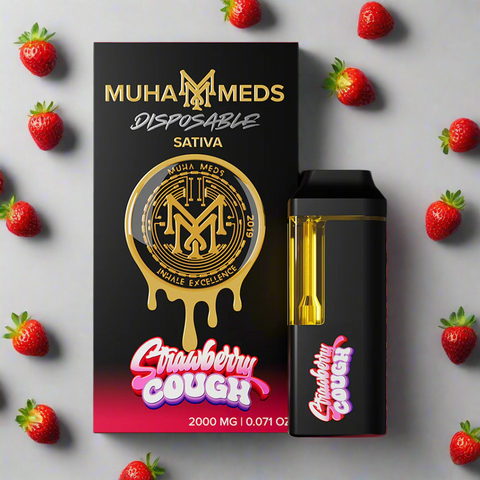 🔥2g Muha Meds – Strawberry Cough Live Resin Disposable