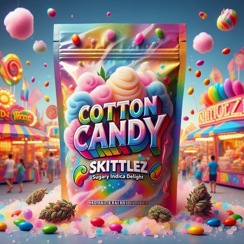 🍭 14g-28g Cotton Candy Skittlez – Sugary Indica Delight