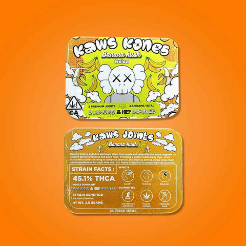 Kaws Kones 5-Pack - Banana Kush Diamond & Kief Infused