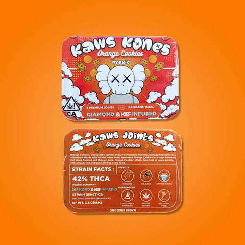 Kaws Kones 5-Pack - Orange Cookies Diamond & Kief Infused