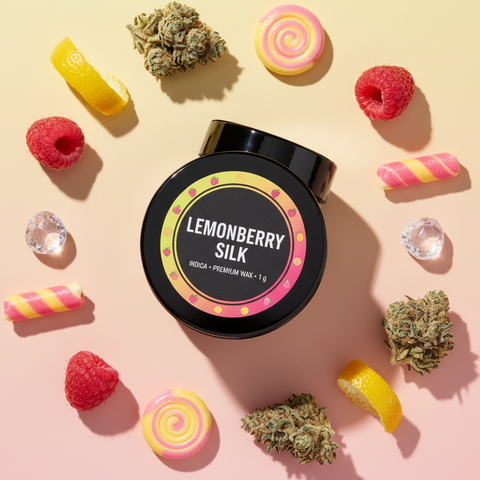 1g Premium Live Resin – LEMONBERRY SILK