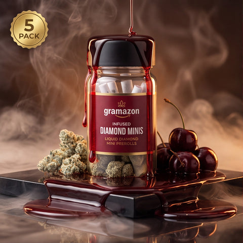 5-pack Pre-Rolls - Cherry Cash Liquid Diamonds Kief Infused