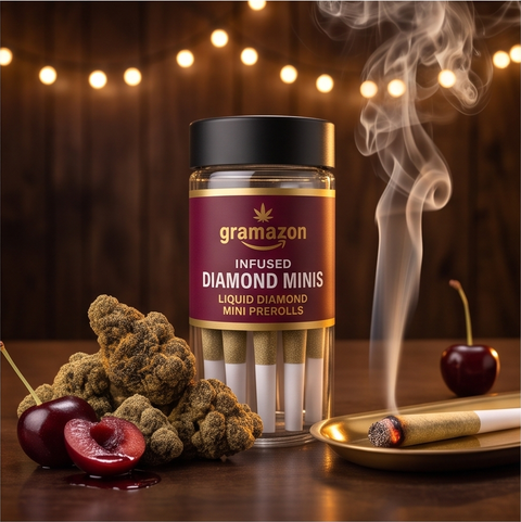 5-pack Pre-Rolls - Cherry Cash Liquid Diamonds Kief Infused