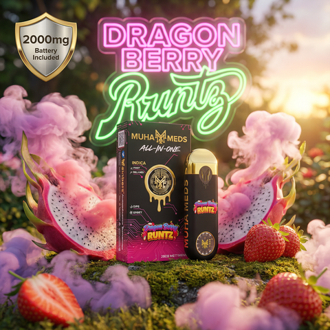 🔥2g Muha Meds – Dragon Berry Runtz Live Resin Disposable