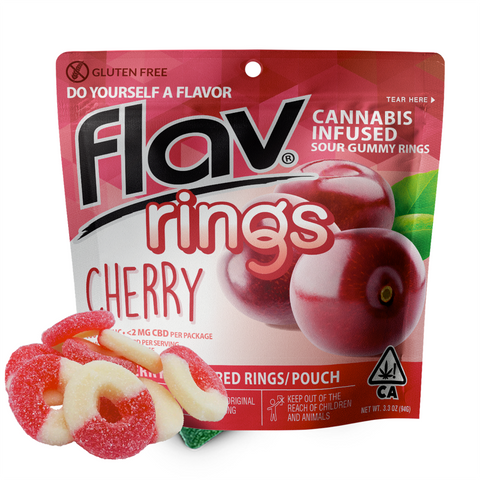 Flav Cherry Rings $4.99 per 100mg