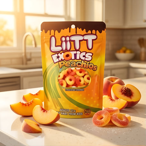 1000mg LiiTT Exotics - Peachios Medicated Gummies