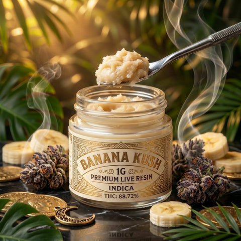 1g Premium Live Resin – Banana Kush