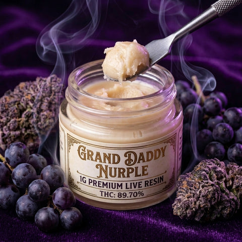 1g Premium Live Resin – Grand Daddy Nurple