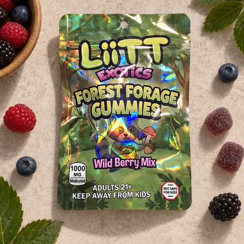Forest Forage Gummies Wild Berry Mix 1000mg package