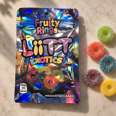 LiiTT Exotics Fruity Rings 1000mg package