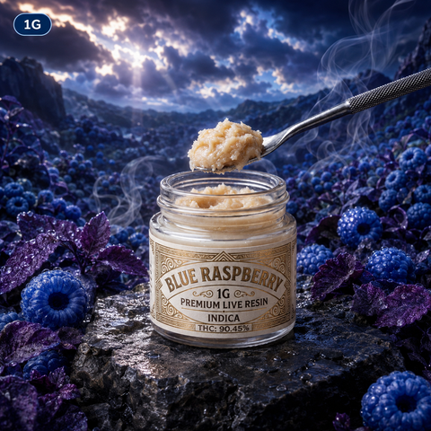 1g Premium Live Resin – Blue Raspberry