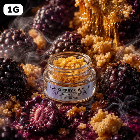 1g Premium Live Resin – Blackberry Crumble