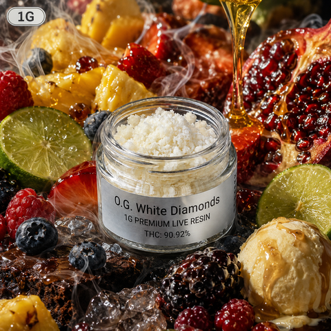 1g Premium Live Resin – O.G. White Diamonds