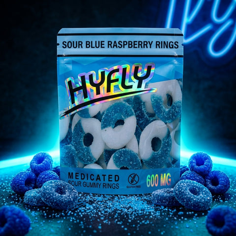 600mg HyFly - Sour Blue Raspberry Rings