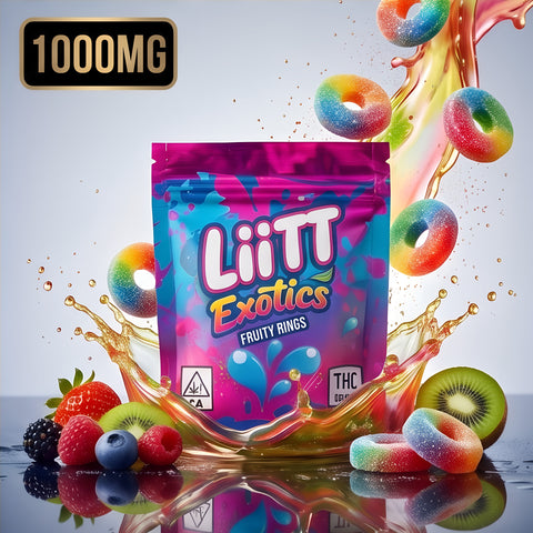 1000mg LiiTT Exotics - Fruity Rings Medicated Candy