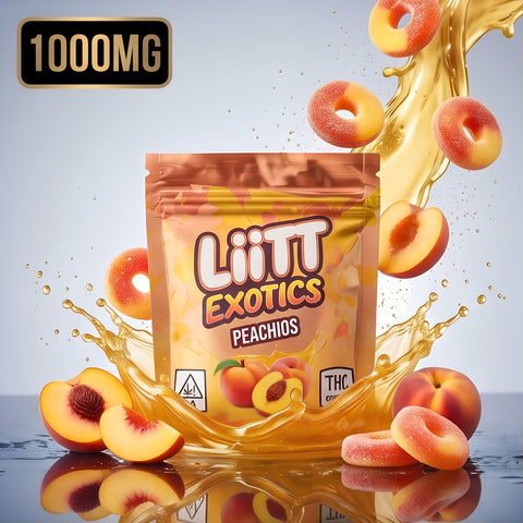 1000mg LiiTT Exotics - Peachios Medicated Gummies