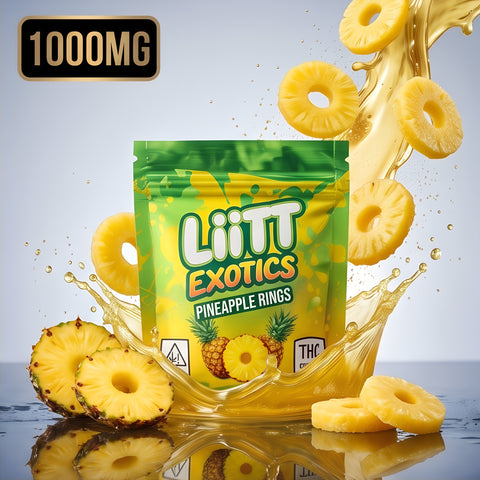 1000mg LiiTT Exotics - Pineapple Rings Medicated Gummies