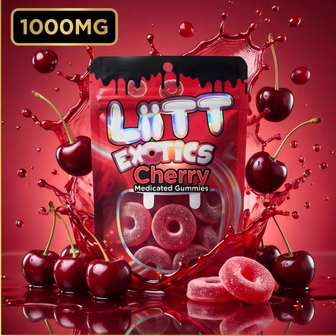 1000mg LiiTT Exotics - Cherry Medicated Gummies