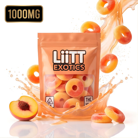 1000mg LiiTT Exotics - Peachios Medicated Gummies