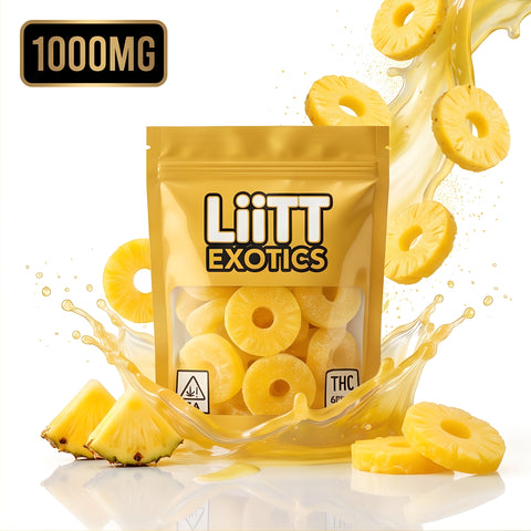1000mg LiiTT Exotics - Pineapple Rings Medicated Gummies