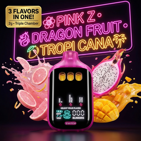 🔥2g Switch - DragonFruit x Pink-Z x Tropicana - Liquid Live Diamonds Disposable