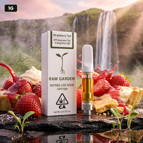 Raw Garden Strawberry Tart 1g refined live resin cartridge