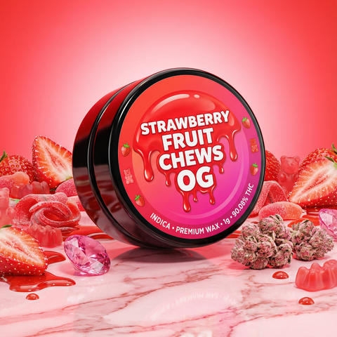 1g Premium Live Resin – Strawberry Fruit Chews OG