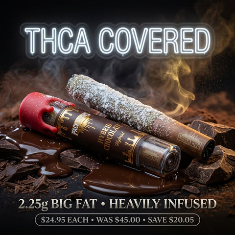 THCA Covered 👅💥🔥 2.25g Big Fat - Heavily Infused - Hybrid Chocolate