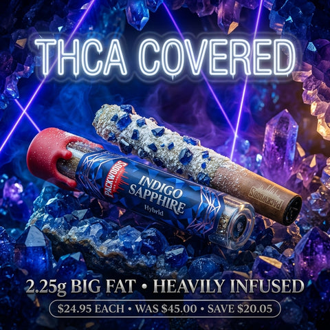 THCA Covered 👅💥🔥 2.25g Big Fat - Heavily Infused - Indigo Sapphire